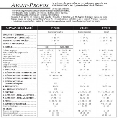 PACK RTA 719 - VOLKSWAGEN GOLF et JETTA II (19/1G) (1984 à 1992) + PDF