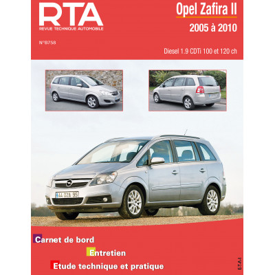RTA PDF B758 - OPEL ZAFIRA II (B) (2005 à 2010)