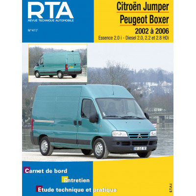RTA PDF 417 - CITROEN JUMPER et PEUGEOT BOXER II (2002 à 2006)