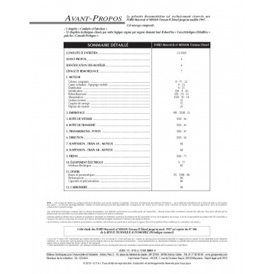 RTA PDF 586 FORD/NISSAN MAVERICK I/TERRANO II (1993 à 1996)