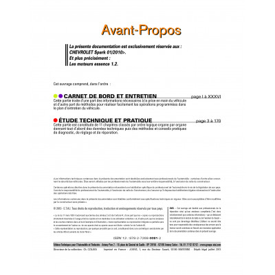 Pack RTA Hors série 8 CHEVROLET SPARK PHASE 1 (2010 à 2012)+PDF
