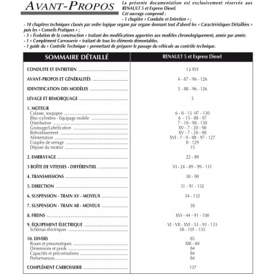 RTA PDF 480 - RENAULT 5 et EXPRESS (1985 à 2000) - Diesel