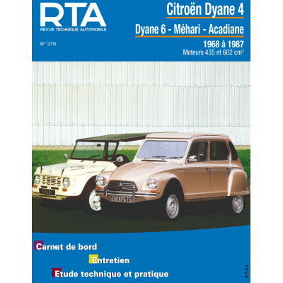 PACK RTA 279 - CITROEN DYANE, MEHARI et ACADIANE (1968 à 1987) + PDF