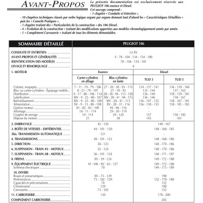RTA PDF 539 - PEUGEOT 106 essence et diesel (1991 à 1999)