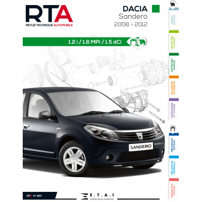 RTA PDF 857 DACIA SANDERO I (2008 à 2012)