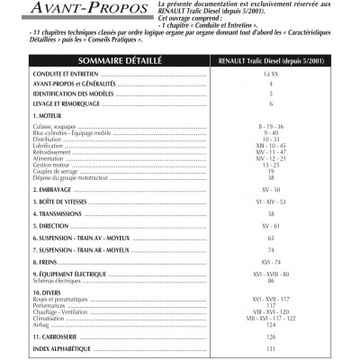 RTA PDF 655 - RENAULT TRAFIC II phase 1 (2001 à 2006)