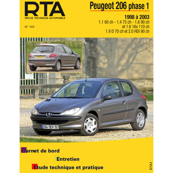 RTA 103 - PEUGEOT 206 phase 1 (1998 à 2003)