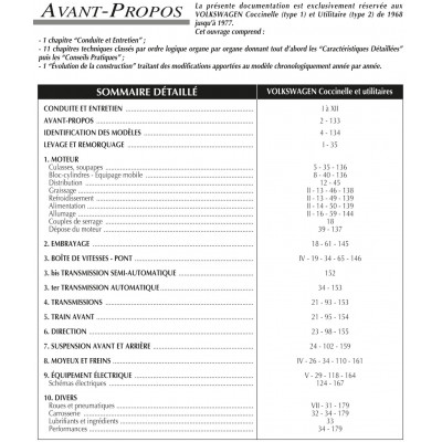 RTA PDF 317 - VOLKSWAGEN COCCINELLE et UTILITAIRES (1967 à 1979)