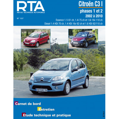 RTA PDF 107 - CITROEN C3 I phases 1 et 2 (2002 à 2010)