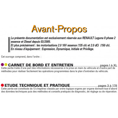 RTA PDF B700 - RENAULT LAGUNA II phase 2 (2005 à 2007)