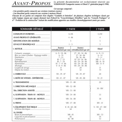 PACK RTA 732 - VOLKSWAGEN TRANSPORTER III essence et diesel (1979 à 1990) + PDF