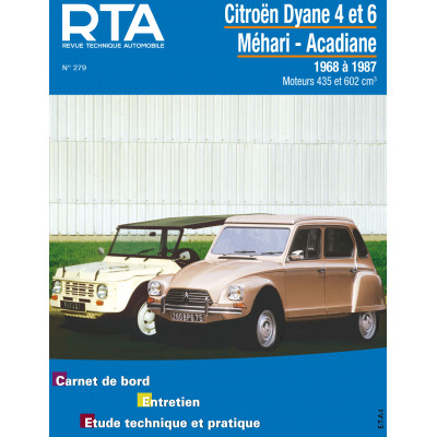 RTA PDF 279 - CITROEN DYANE, MEHARI et ACADIANE (1968 à 1987)