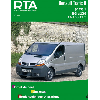 PACK RTA 655 - RENAULT TRAFIC II phase 1 (2001 à 2006) + PDF