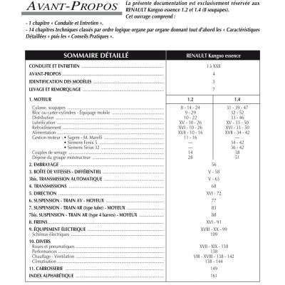 RTA PDF 632 - RENAULT KANGOO I phase 1 essence (1997 à 2003)