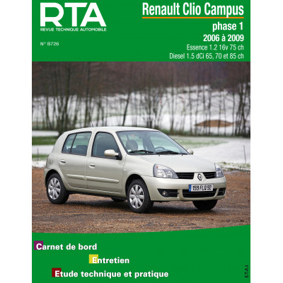 RTA PDF B726 - RENAULT CLIO CAMPUS phase 1 (2006 à 2009)