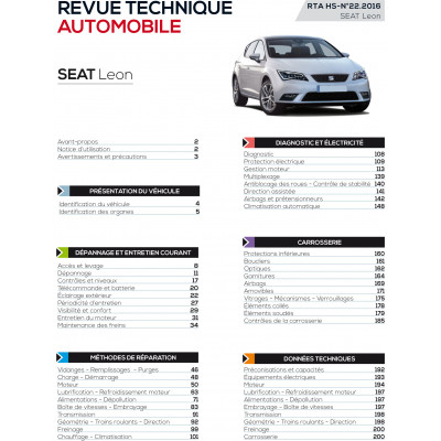 RTA hors-série 22 - SEAT LEON III (5F) phase 1 (2012 à 2016)