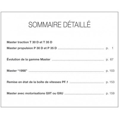 Pack RTA 113 - RENAULT MASTER I et II diesel (1980 à 2006) + PDF