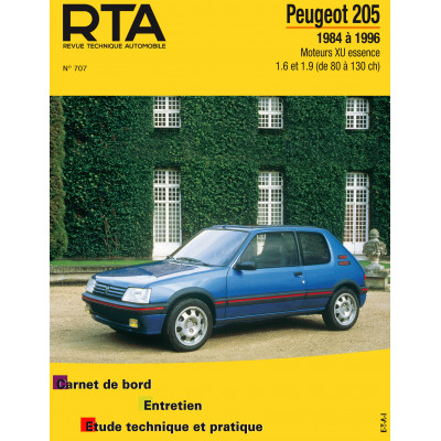 RTA 707 - PEUGEOT 205 (1984 à 1996) - 1.6 et 1.9 essence
