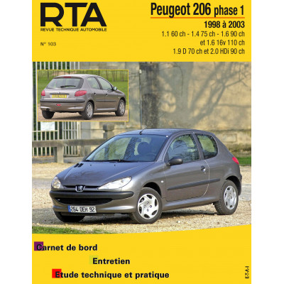 Pack RTA 103 - PEUGEOT 206 phase 1 (1998 à 2003) + PDF