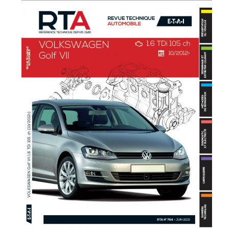 RTA B794 Volkswagen Golf VII (depuis 10/2012) 1.6 TDi 105 ch