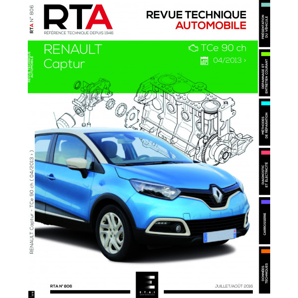 RTA 806 RENAULT CAPTUR PHASE 1 (2013 à 2017) - TCe 90ch