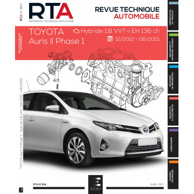RTA 814 - TOYOTA AURIS II Ph.1: 1.8i EH (hybrid) ( de 2013 à 2015)
