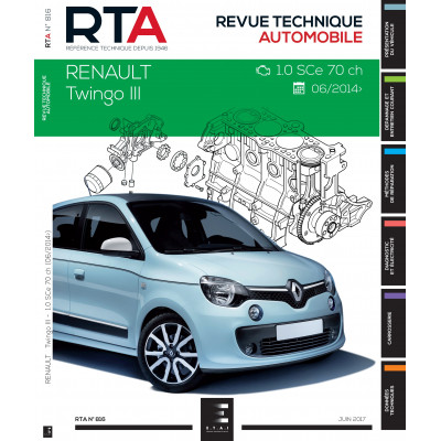 RTA 816 Twingo III : 1.0i (71 ch) (depuis 2014)