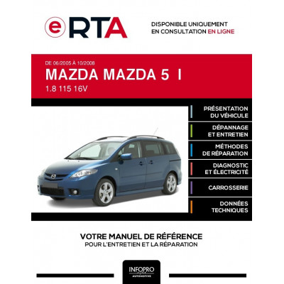 E-RTA Mazda Mazda 5 I MONOSPACE 5 portes de 06/2005 à 10/2008