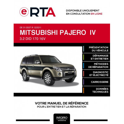 E-RTA Mitsubishi Pajero IV BREAK 5 portes de 01/2007 à 12/2011