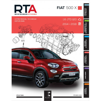 RTA 834 - FIAT 500 X - 1.6 JTD 120 (de 2014 à 2018)
