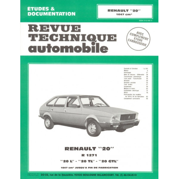 RTA 362.3 RENAULT R20 (1975 à 1984)