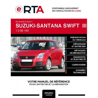 E-RTA Suzuki-santana Swift III HAYON 3 portes de 03/2005 à 09/2011