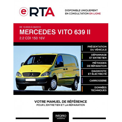 E-RTA Mercedes Vito II FOURGON 5 portes de 10/2003 à 09/2010