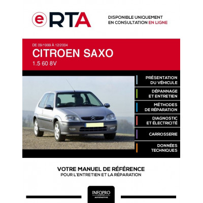 E-RTA Citroen Saxo HAYON 3 portes de 09/1999 à 12/2004