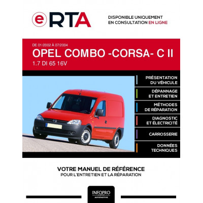 E-RTA Opel Combo -corsa- II FOURGON 3 portes de 01/2002 à 07/2004