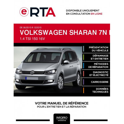 E-RTA Volkswagen Sharan II MONOSPACE 5 portes de 06/2010 à 12/2015