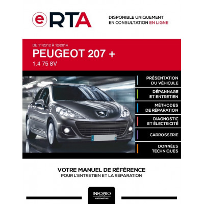 E-RTA Peugeot 207 + HAYON 3 portes de 11/2012 à 12/2014