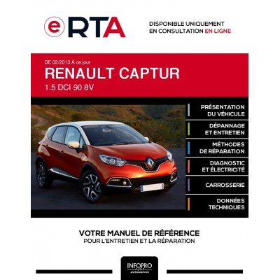 E-RTA Renault Captur HAYON 5 portes de 02/2013 à ce jour