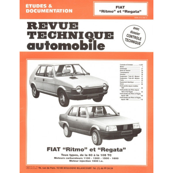 RTA 392.6 FIAT REGATA (1978 à 1990)