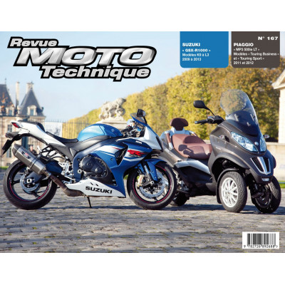 PIAGGIO MP3 500LT (2011 et 2012) et SUZUKI GSX-R1000 (2009 à 2013)