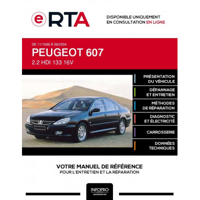E-RTA Peugeot 607 BERLINE 4 portes de 11/1999 à 09/2004