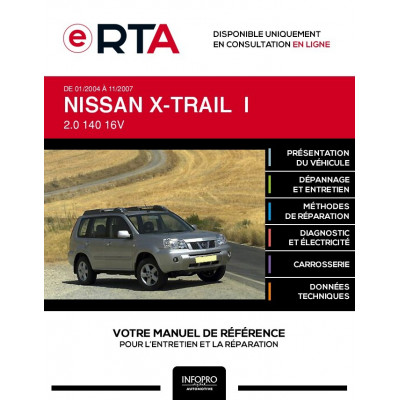 E-RTA Nissan X-trail I BREAK 5 portes de 01/2004 à 11/2007