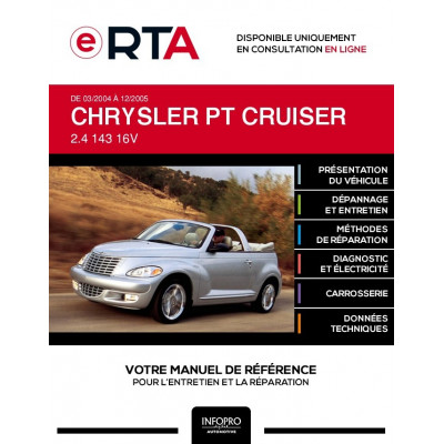 E-RTA Chrysler Pt cruiser CABRIOLET 2 portes de 03/2004 à 12/2005