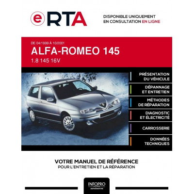E-RTA Alfa-romeo 145 HAYON 3 portes de 04/1999 à 10/2001