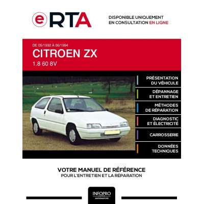 E-RTA Citroen Zx HAYON 3 portes de 05/1992 à 06/1994