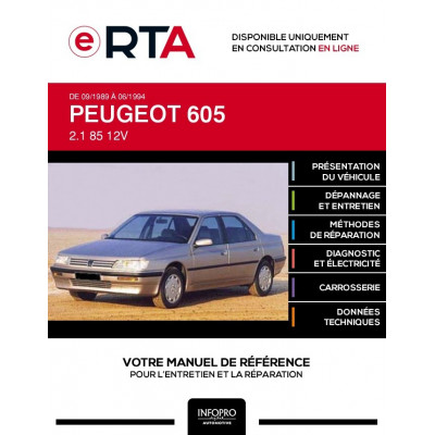 E-RTA Peugeot 605 BERLINE 4 portes de 09/1989 à 06/1994