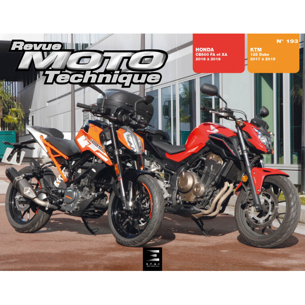 RMT 193 KTM 125 DUKE (2017 à 2019) et HONDA CB500 FA - XA (2016 à 2018)