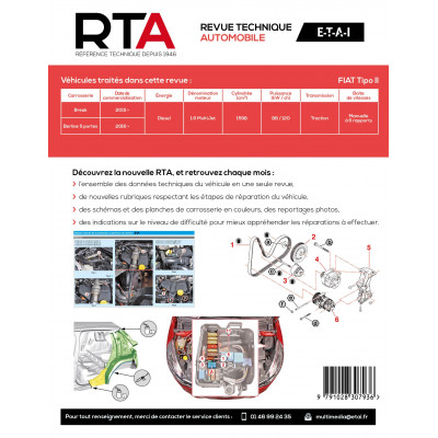 RTA hors série n°26 FIAT TIPO II BREAK/ 5P (depuis 2015) - 1.6 JTD 120ch