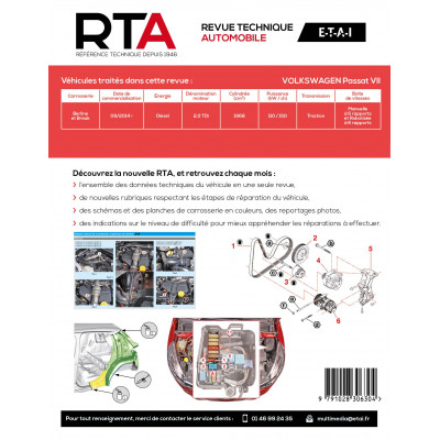 RTA hors série N°27 PASSAT VII (3G) BERLINE (Depuis 2014) - 2.0 TDI 150ch