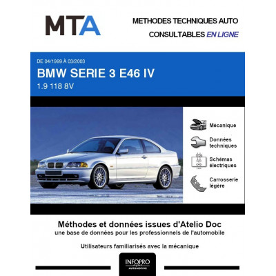 MTA Bmw Serie 3 IV COUPE 2 portes de 04/1999 à 03/2003